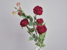 Vara 5 rosas flores artificiales 0225